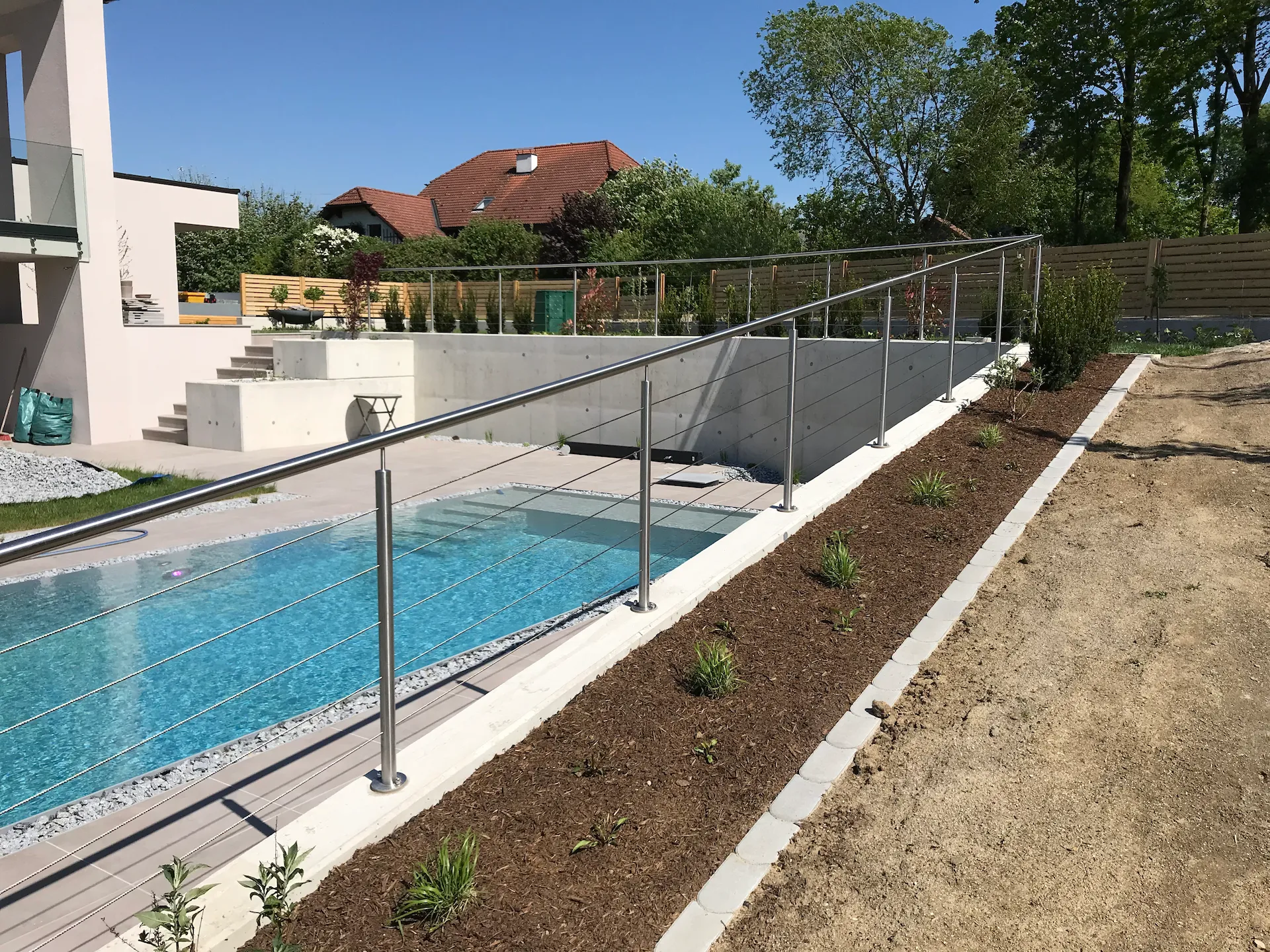 Maßgefertigter Gartenzaun von Danner Metallbau